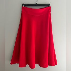 Red Midi Skirt